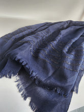 Load image into Gallery viewer, Cotton Scarf With Shimmer Stripes