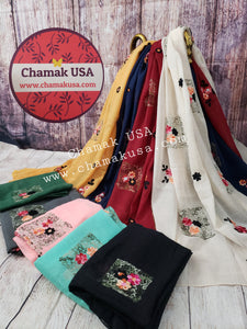 Floral Embroidered Scarfs