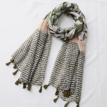Load image into Gallery viewer, Lush Basil Print scarf