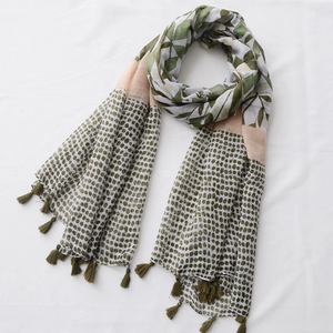 Lush Basil Print scarf