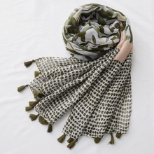 Load image into Gallery viewer, Lush Basil Print scarf