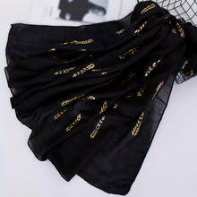Load image into Gallery viewer, Gold Fern Foil Scarfs