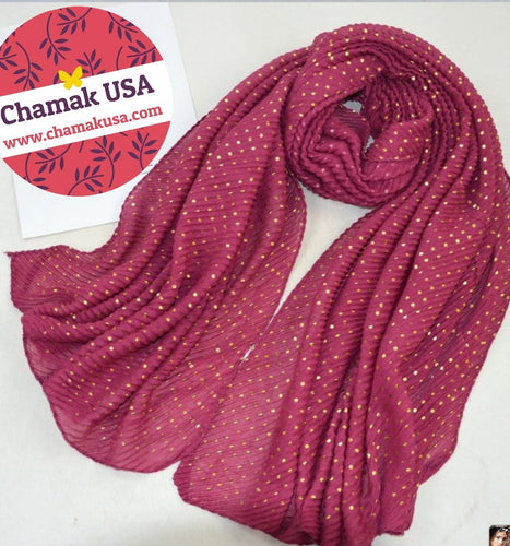 Crinkle Polka Dot Foil Scarf