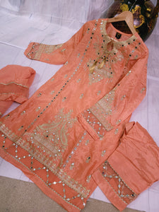 Large Khaadi Silk 3 pc