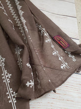 Load image into Gallery viewer, Embossed Cross Stitch Scarf with Tassels