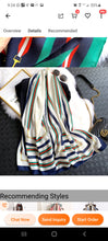 Load image into Gallery viewer, Stripe Border Scarf