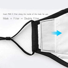 Load image into Gallery viewer, Washable Fabric Mask With Respirator Valve and Filters.