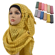 Load image into Gallery viewer, Nice Polka Dot Cotton Tassel Scarf Women Hijab/Scarf